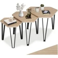 tectake Beistelltisch Torquay (1-St., 1 tlg), 3-teilig