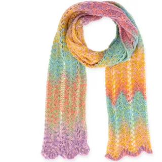 Halsüberkopf Accessoires - 200x30 Schal Ajour Strickerei multi - Gr. - OS