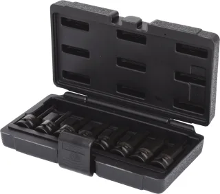 KS Tools 1/2" Kraft-Bit-Stecknuss-Satz Torx, 8-tlg, T30-T80, lang - 911.0901