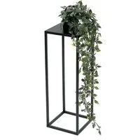 DanDiBo Blumenhocker Metall Schwarz Eckig 70-50 cm Blumenhocker Beistelltisch