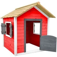 HOME DELUXE Spielhaus DAS KLEINE SCHLOSS - 101 x 106 x 128 cm, Gartenhaus für Kinder, Kinderspielhaus. Spielhaus aus Holz Outdoor