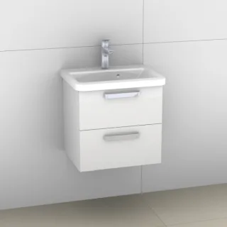 Artiqua 412 Waschtischunterschrank für Tonic II K0868 Weiß Hochglanz, 412-WU2L-I48-7016-68 412-WU2L-I48-7016-68