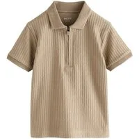 Next Poloshirt Kurzärmeliges Polohemd mit Struktur (1-tlg)