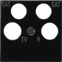 Zentralplatte Ankaro RF/TV plus 2 SAT Anschlüsse, Adapter schwarz, Retail