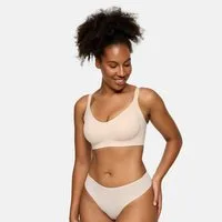 cfab (creamy fabrics) Bügelloser BH Seamless Compact Push-Up BH-Sand-L (1-tlg)