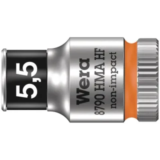 Wera 8790 HMA HF Zyklop-Steckschlüsseleinsatz mit 1/4"-Antrieb mit Haltefunktion Mangoorange - 05003720001