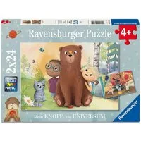 Ravensburger Puzzle Kinderpuzzle 2x24 Teile - Mein Knopf, ein Universum, 24 Puzzleteile