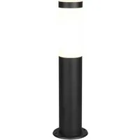 TRIO Leuchten Außen-Stehlampe TRIOTO, Pollerleuchte Höhe 45cm, Wegeleuchte Garten Terrasse Outdoor, Leuchtmittel wechselbar, warmweiß - kaltweiß, IP44, exkl 1x E27 max 25W, Edelstahl Garten Stehleuchte schwarz matt