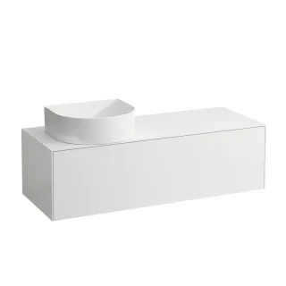 LAUFEN Waschtischunterschrank Sonar 457x1177x341 Aus li, 1Schubl H812340/1/2/3 weiss matt H4054220341701