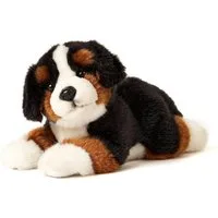 Uni-Toys Kuscheltier Welpe, liegend - versch. Hunde - 23/24 cm (Länge) - Plüsch, Plüschtier, zu 100 % recyceltes Füllmaterial