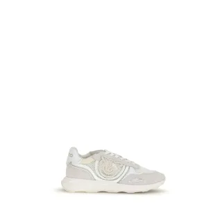 PINKO Weiße Kalbsleder Bos Taurus Sport Sneakers