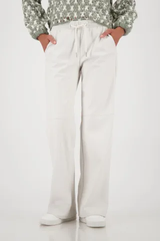 monari - Straight-Leg-Kunstlederhose pearl - Gr. - 44