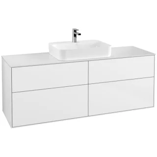 Villeroy und Boch Finion Waschtischunterschrank F44100GF 160x60,3cm, Abdeckplatte white matt, Glossy white lacquer
