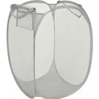 Koopman Wäschenetz Wäschebehälter Wäschesammler Waschbehälter Mesh-Netz,(Stück, 1-St., Packung), Grau, 58x36x36cm, Pop-Up, Nylon, Tragegriff