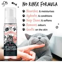 Bugalugs Fellpflege Bugalugs Katzenshampoo 2 in1 ohne Wasser 200ml, 200 ml, (1-St), ph neutral, Katzenshampoo, Lake District