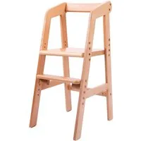 OUNUO Kinderstuhl Baby holz Stuhl mitwachsender Kinderstuhl Lernstuhl kinder 2-12 Jahren