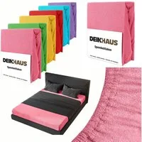 DH DEIN . HAUS Spannbettlaken Frottee SOFT, Baumwolle, Gummizug: rundum, (1 Stück), weich saugfähig atmungsaktiv Rundumgummi formstabil bis 20 cm