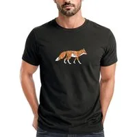 Neverless Print-Shirt Herren T-Shirt Aufdruck Fuchs Polygon Kunstdruck Geometrie Outdoor mit Print