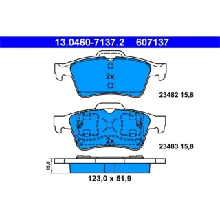ATE Bremsbel?ge hinten Nissan Primera Renault Espace Laguna Megane Vel