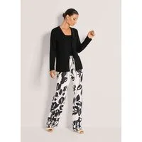 MADELEINE Langarmshirt Offene, leichte Jacke in weiter Form Langarm Jacke mit Steinchen, Viskose-Mix mit Elasthan-Anteil