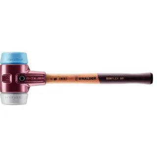 HALDER SIMPLEX - Schonhammer mit TE-Gehäuse und Holzstiel, TPE-mid / TPE-soft - 3013.080