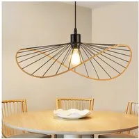 Nettlife Pendelleuchte Vintage Schwarz Esstisch E27 Hängelampe 60/80/100/120/140CM, LED wechselbar, Pendellampe für Wohnzimmer Schlafzimmer Korridor Esszimmer