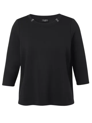 VIA APPIA DUE - Sweatshirt mit 3/4-Arm schwarz - Gr. - 48