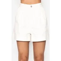 SASSYCLASSY Shorts Weite High Waist Jeans Shorts für Damen Robuste Jeansshorts aus Denim mit Gürtelschlaufen und Taschen