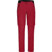 Bergson Outdoorhose VIDAA COMFORT Zipp-Off Damen Wanderhose, leicht, strapazierfähig, Langgrößen, rot