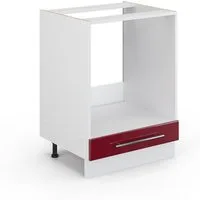 Vicco Herdumbauschrank Fame-Line, Bordeaux Hochglanz/Weiß, 60 cm ohne Arbeitsplatte (1-St)