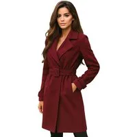 Worldclassca Lederimitatmantel Worldclassca Wildlederoptik Mantel Trenchcoat mit Gürtel Fashion Neue Kollektion - Stilvolle und gemütliche Mode für Damen