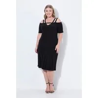 MIAMODA Jerseykleid ColdShoulder-Kleid Schulterträger weite Ärmel