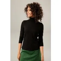 Aniston CASUAL Rollkragenshirt in schwarz-bunt-bedruckt oder 4 trendigen Unis
