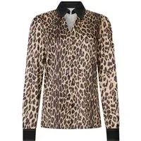 Liu Jo Langarmbluse ? Damen Bluse Leopard ? Langarmhemd mit Print ? elegante Animalprint B
