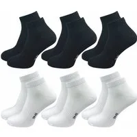 GAWILO Kurzsocken für Damen und Herren - Quartersocken aus Baumwolle (6 Paar) Kein Rutschen dank Rippbund - Etwas länger als Sneaker Socken