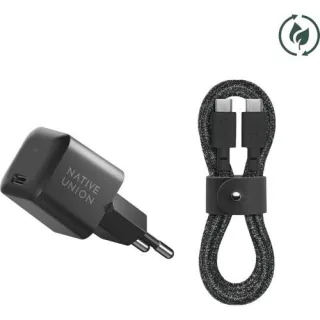 Native Union 30W USB-C Fast GaN Charger Black + USB-C Cable Cos.