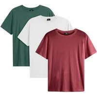 bonprix T-Shirt (Packung, 3-tlg) bequemer Regular Fit, Rundhalsausschnitt, leichte Stoffqualität