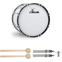 XDrum Handtrommel MBD-218 Marsch Bass Trommel, Fußball Pauke 18" - inkl. Schlägel & Tragegurte