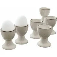 Mirabeau Geschirr-Set Eierbecher 6er Set Biarré grau, Steinzeug