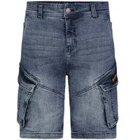 Urban Surface Jeansshorts Cargo mit Gürtel und Design Taschen Denim Bermuda Shorts