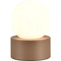 Reality Leuchten Schreibtischlampe COUNTESS, Tischleuchte Glas Kugel exkl 1x E14 max 25W Nachttischlampe, Ein-/Ausschalter, Leuchtmittel wechselbar, warmweiß - kaltweiß, Wohnzimmer Tischlampe mit On/Off Touch Steuerung Ø12cm Glasschirm weiß