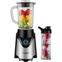 STEINBORG Standmixer SB-7030, 500 W, BPA-Frei,600ml Glaskrug + 570ml To-Go Becher,6-Fach Messer