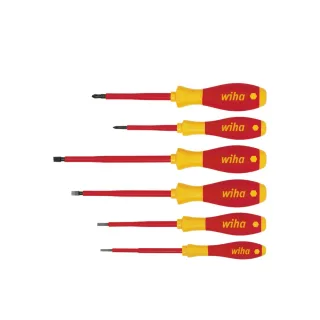 Wiha Schraubendreher Set SoftFinish electric Schlitz, Phillips 6-teilges Set - 00833