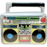 Costumed Aufblasbares Partyzubehör Aufblasbarer Ghettoblaster ca 45 x 42 cm - 80er 90er Fasching