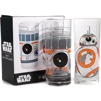 Half Moon Bay Gläser-Set Star Wars Trinkgläser 2er Set BB-8 – Glas Set mit Droiden Motiv, 1-tlg., Star Wars Trinkgläser 2er Set BB-8