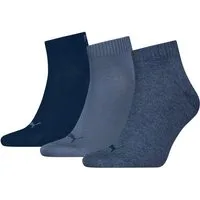PUMA Kurzsocken PUMA UNISEX QUARTER PLAIN 3P (3 Paar) Atmungsaktiv, Rippenbündchen, weiche Baumwollmischung