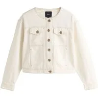 Next Jeansjacke Kragenlose Jeansjacke (1-St)
