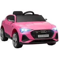 HOMCOM Elektro-Kinderauto mit Fernbedienung, Sicherheitsgurt, Musik, Belastbarkeit 25 kg, (1-tlg), für Außenbereich, Rosa