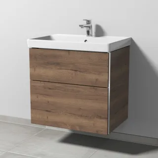 Sanipa 3way Waschtischunterbau zu Villeroy & Boch Avento Waschtisch mit 2 Auszügen, Eiche-Tabak BR62250