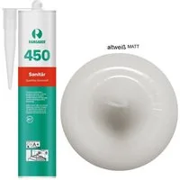 Ramsauer Dichtstoff Ramsauer 450 Sanitär Silicon Fugen Dichtstoff 310ml Kartusche, gebrauchsfertig, chemisch widerstandsfähig, schnellhärtend, UV-beständig,pilzhemmend